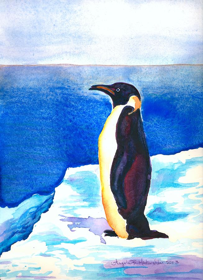 Penguin Painting by Angela Markwalter