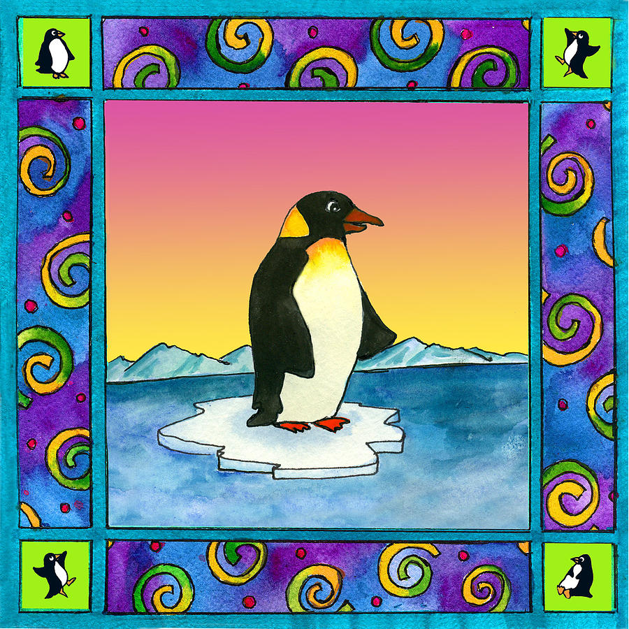 Penguin Painting by Pamela  Corwin