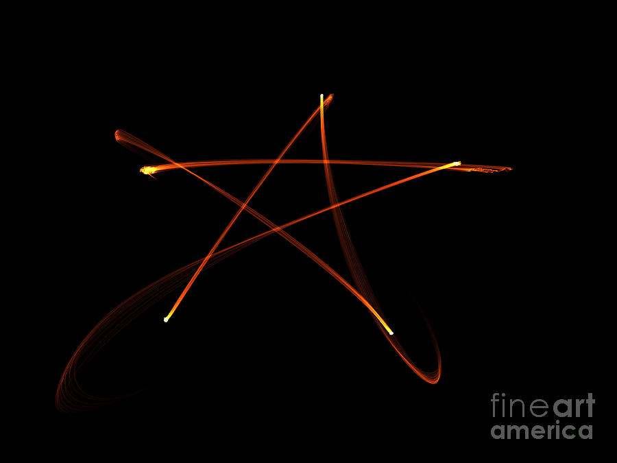 Pentagram of Fire Digital Art by Renee Trenholm