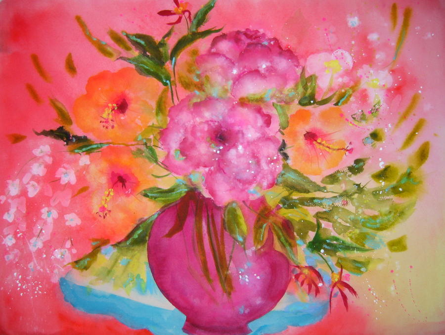 Peonies And Hibiscus Painting