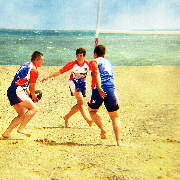 Ball Photograph - People - Beach Rugby #beach #sport #men by Invisible Man
