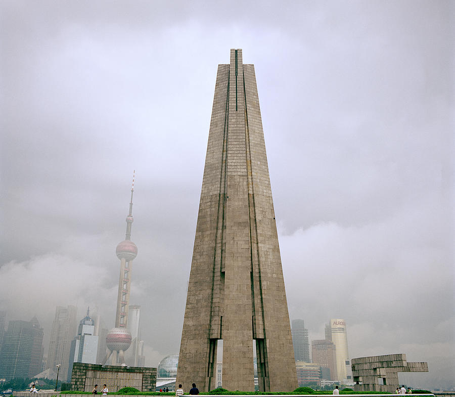 Peoples Heroes Monument in Shanghai in China Photograph by Shaun Higson