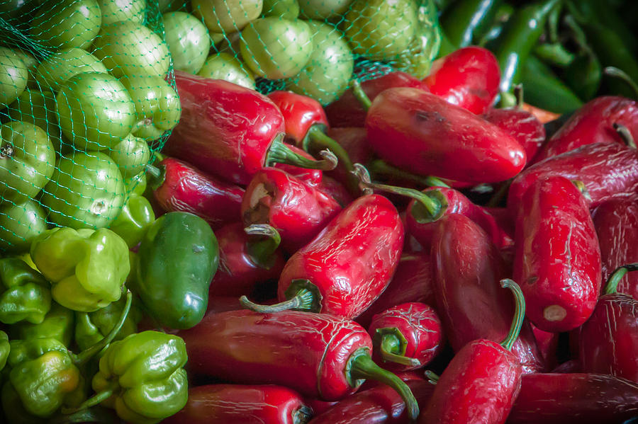 Pepper Colors at the Market Photograph by James Woody