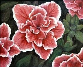 Flower Painting - Peppermint Azalea by Merle Blair