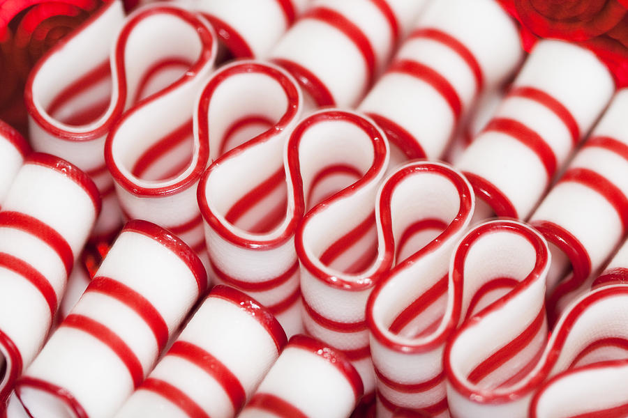 Candy Photograph - Peppermint Ribbon Candy by Kathy Clark