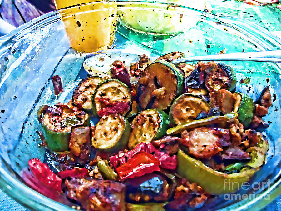Still Life Photograph - Peppers and Zucchini Salad by Anne Ferguson