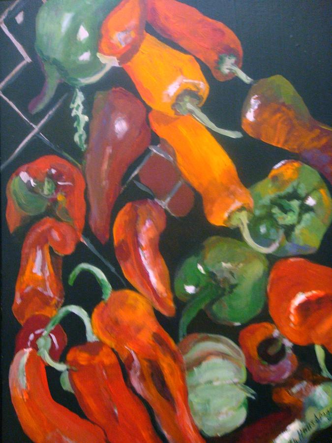 Peppers Painting by Edith Hunsberger
