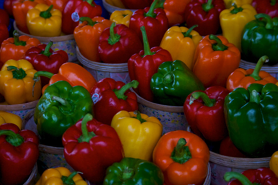Vegetable Photograph - Peppers by Mike Horvath