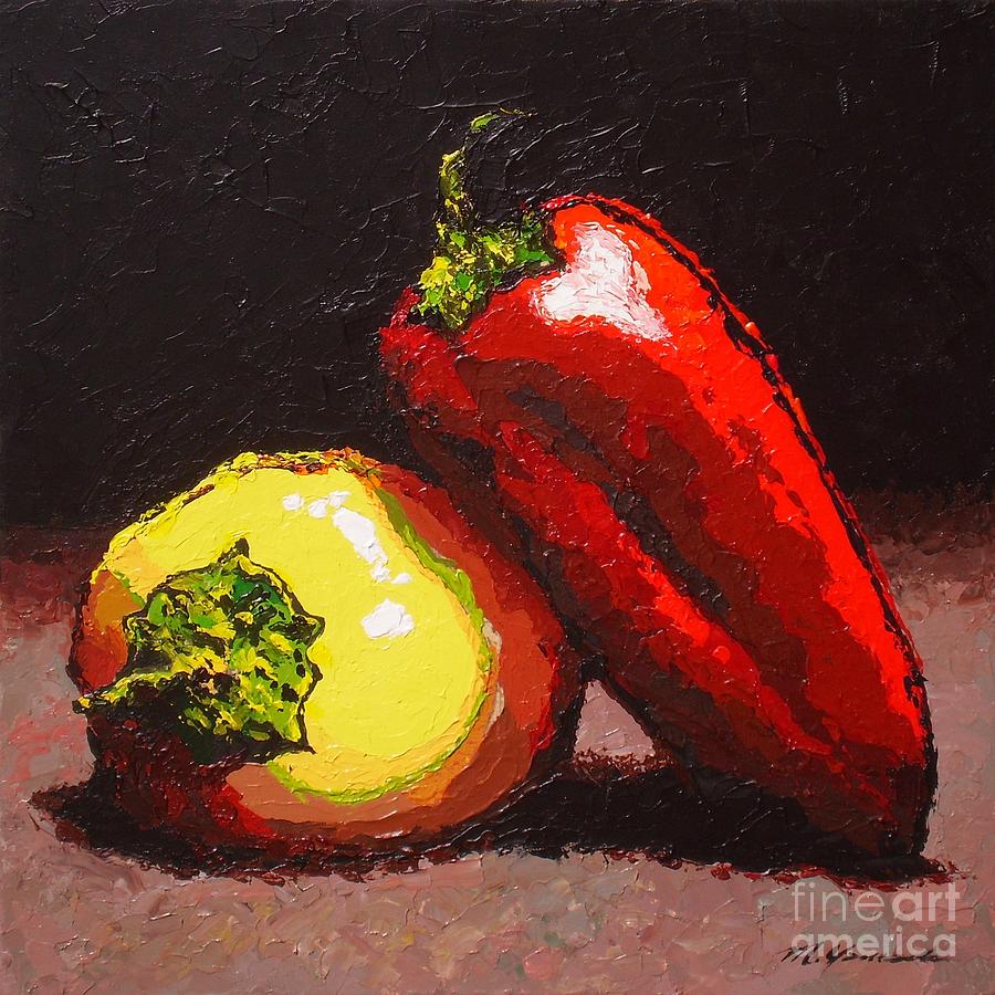 Still Life Painting - Peppers v.37 by Max Yamada