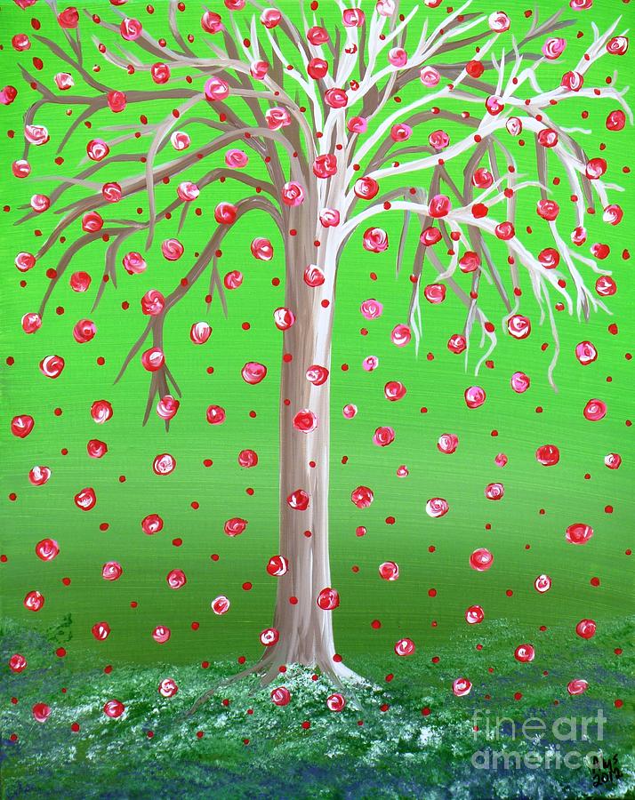 Fantasy Painting - Peridot Wishing Tree by Alys Caviness-Gober