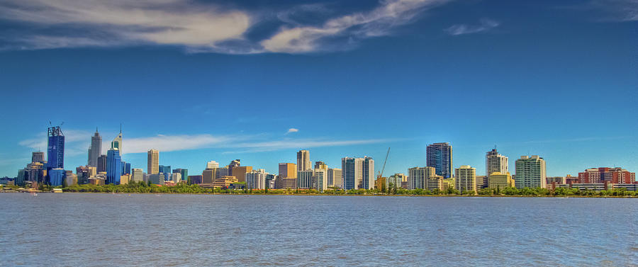 Perth Swan River Skyline Photograph by Harry Strharsky