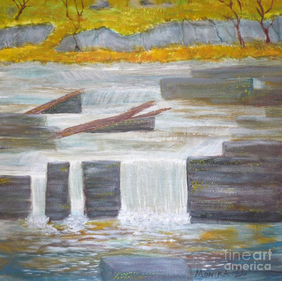 Petes Dam Painting by Monika Shepherdson