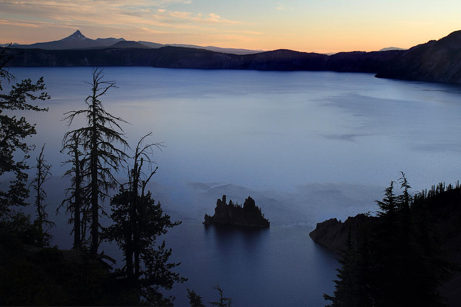 Phantom Ship sunrise at Crater Lake Photograph by Pierre Leclerc Photography