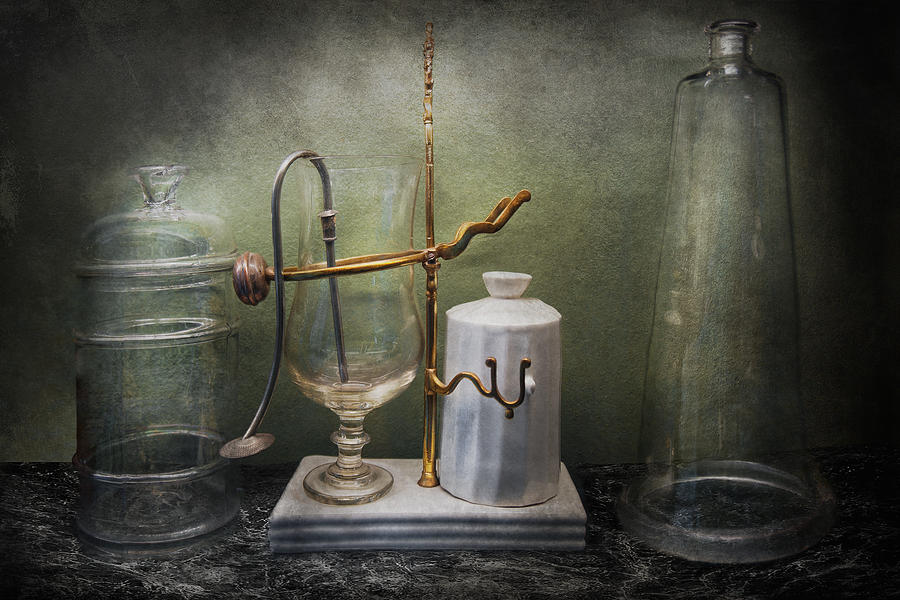 Vintage Photograph - Pharmacy - Victorian Apparatus  by Mike Savad