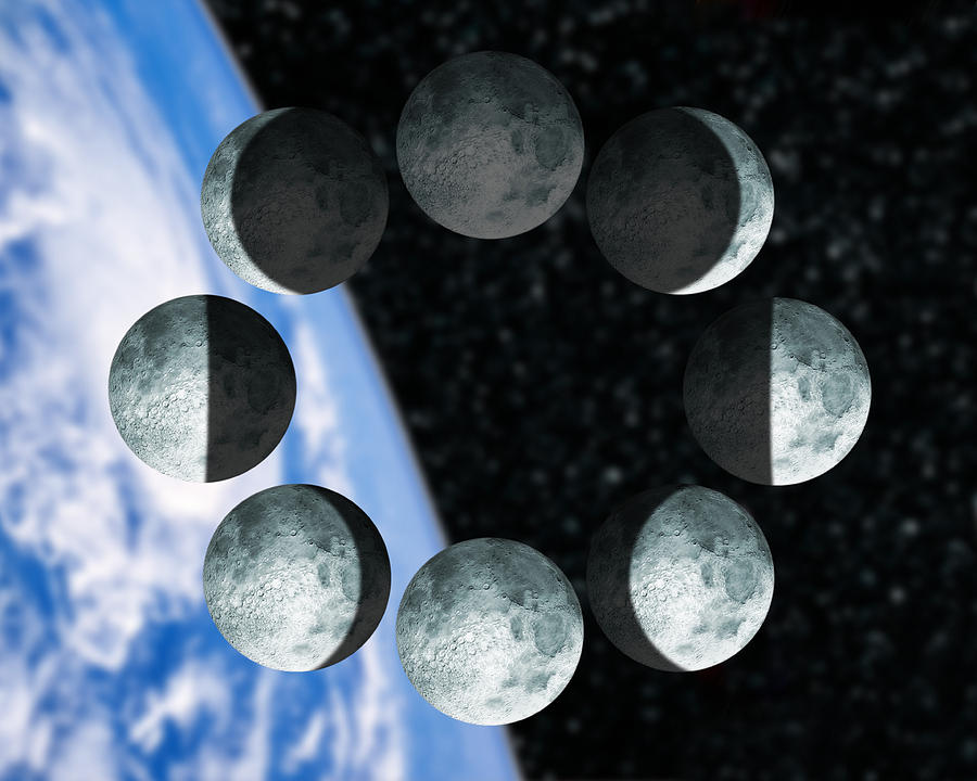 Phases Of The Moon Photograph by Victor Habbick Visions