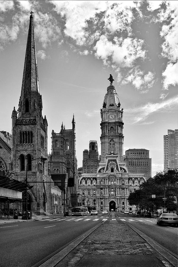 Philadelphia Photograph - Philadelphia City Hall BW by Susan Candelario
