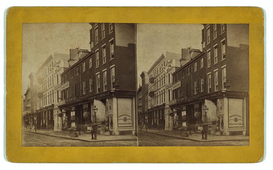 Philadelphia In 1870. Chestnut Street Photograph by Everett