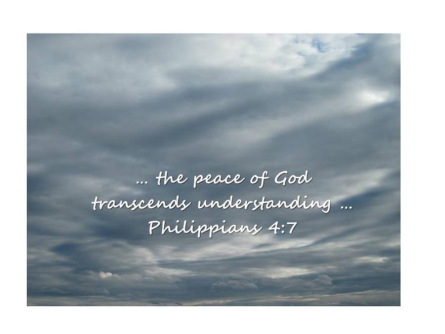 Peace Photograph - Philippians 4 7 by Sharon Spears Peace Photograph - Philippians 4 7 by Sharon Spears