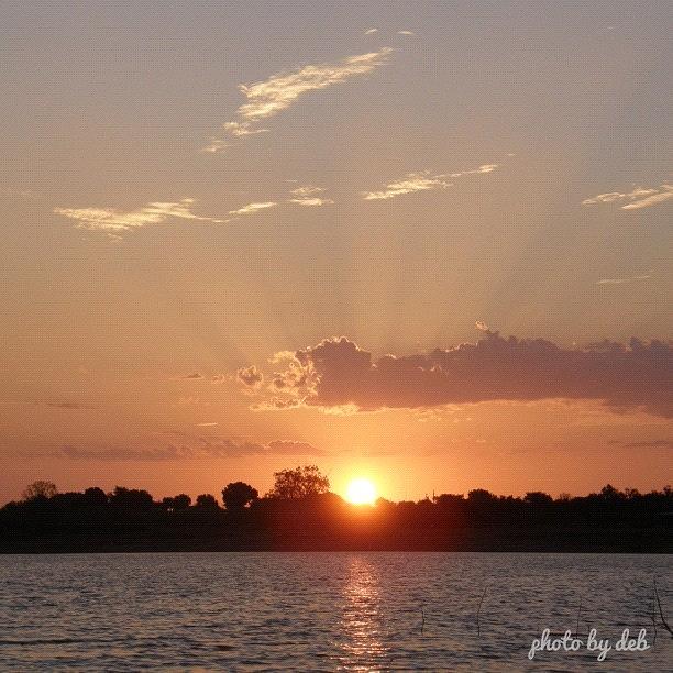 Summer Photograph - #phonto #lake #sunrise #olympus #sky by Deb Lew