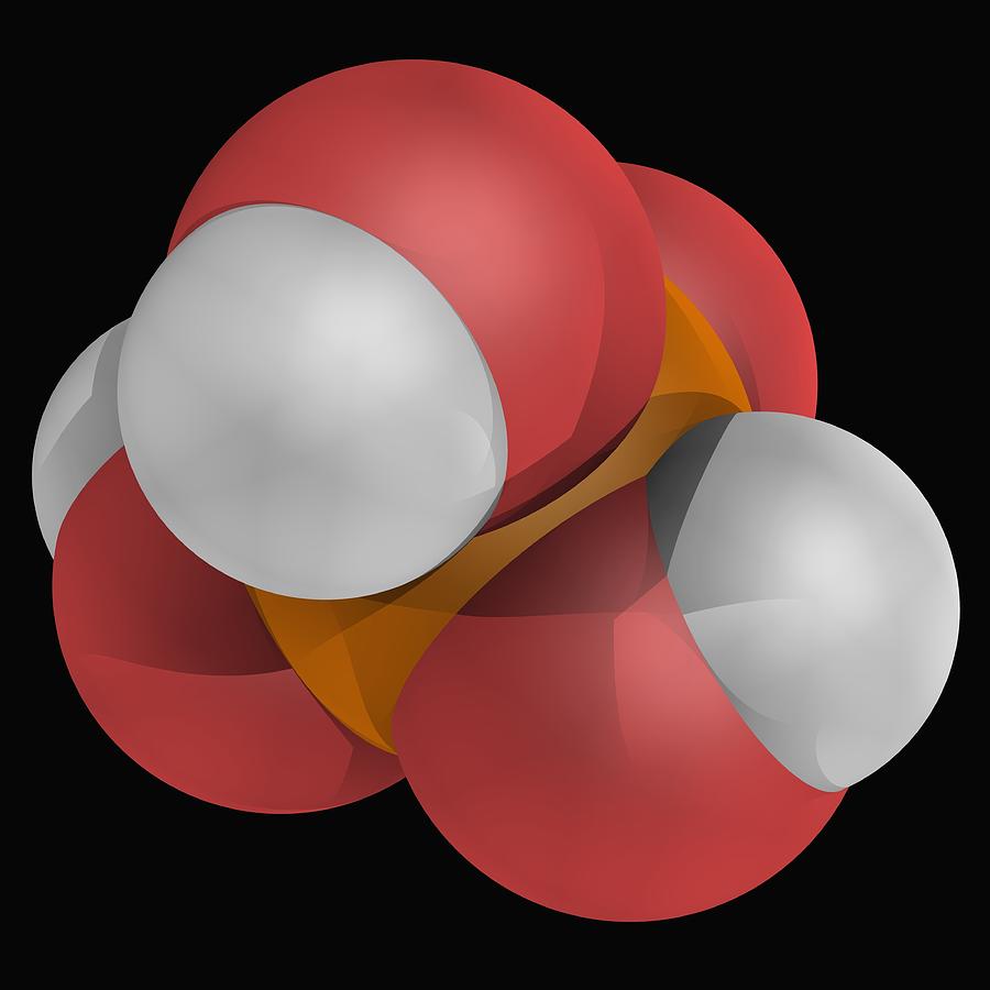 Phosphoric Acid Molecule Digital Art by Laguna Design