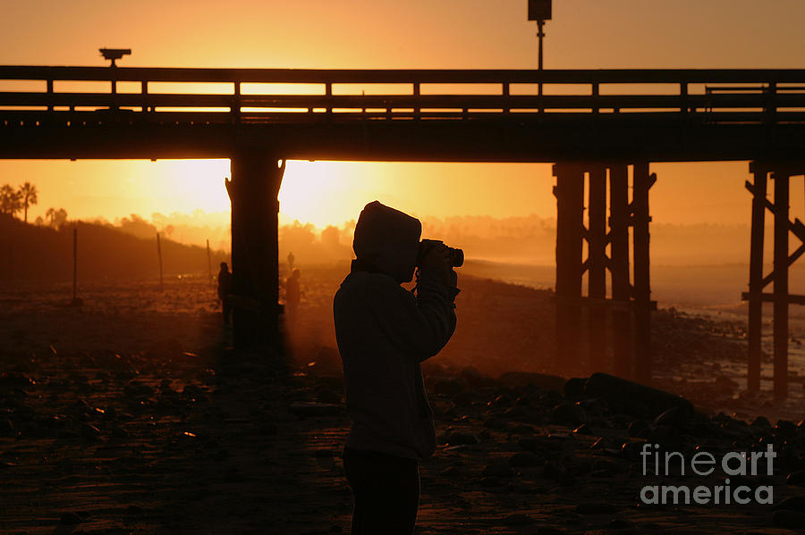 Photographer At Sunset Photograph by Henrik Lehnerer