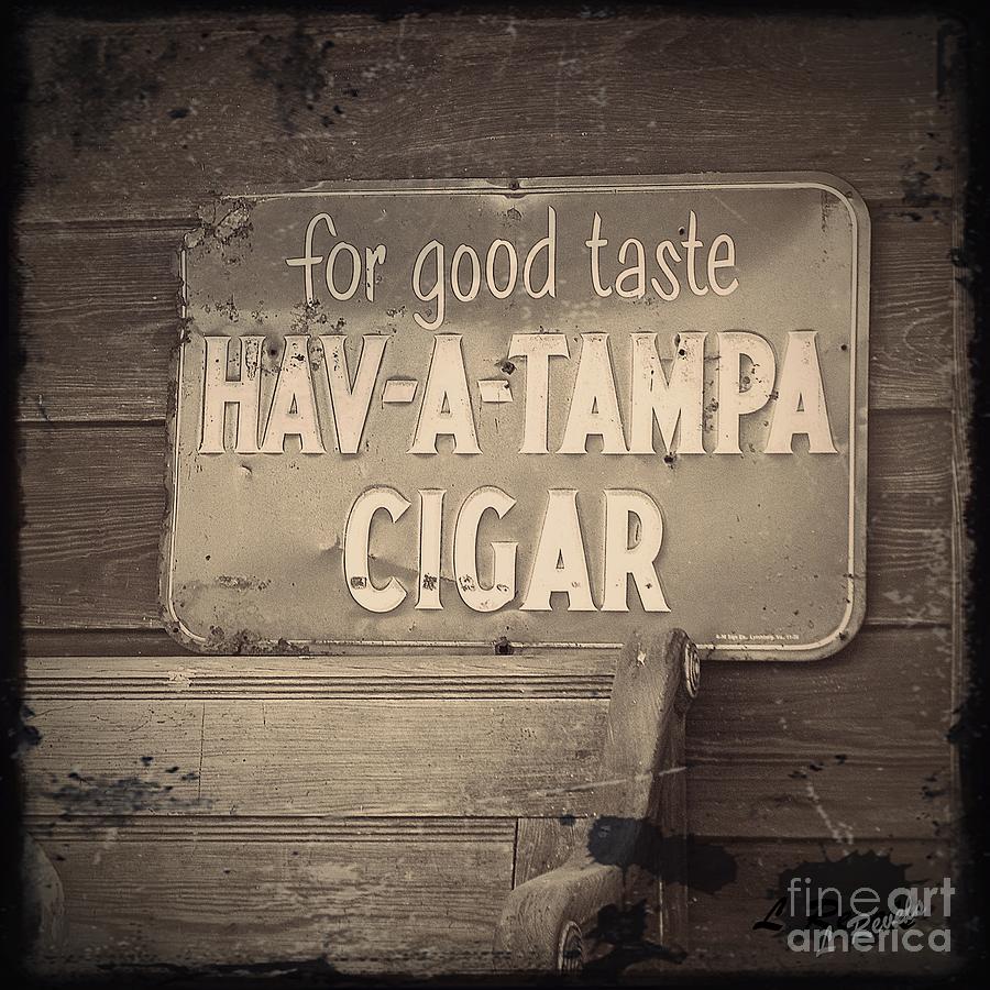 Photos In An Attic - Cigar Sign Photograph by Leslie Revels