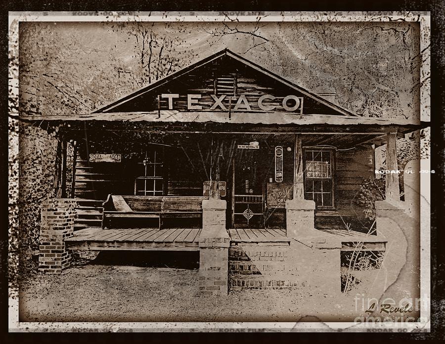 Photos In An Attic - Texaco Station Photograph by Leslie Revels