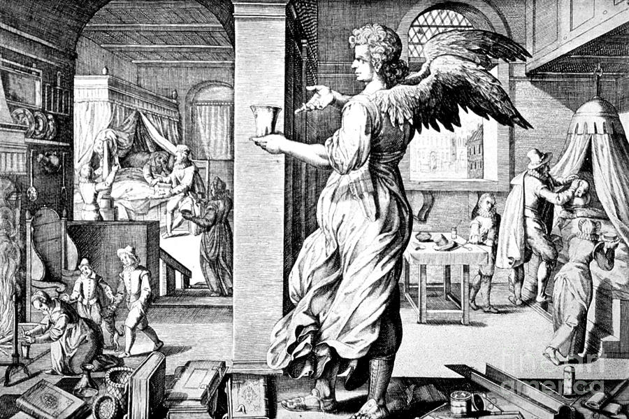 Physician As Angel, 17th Century Photograph by Science Source