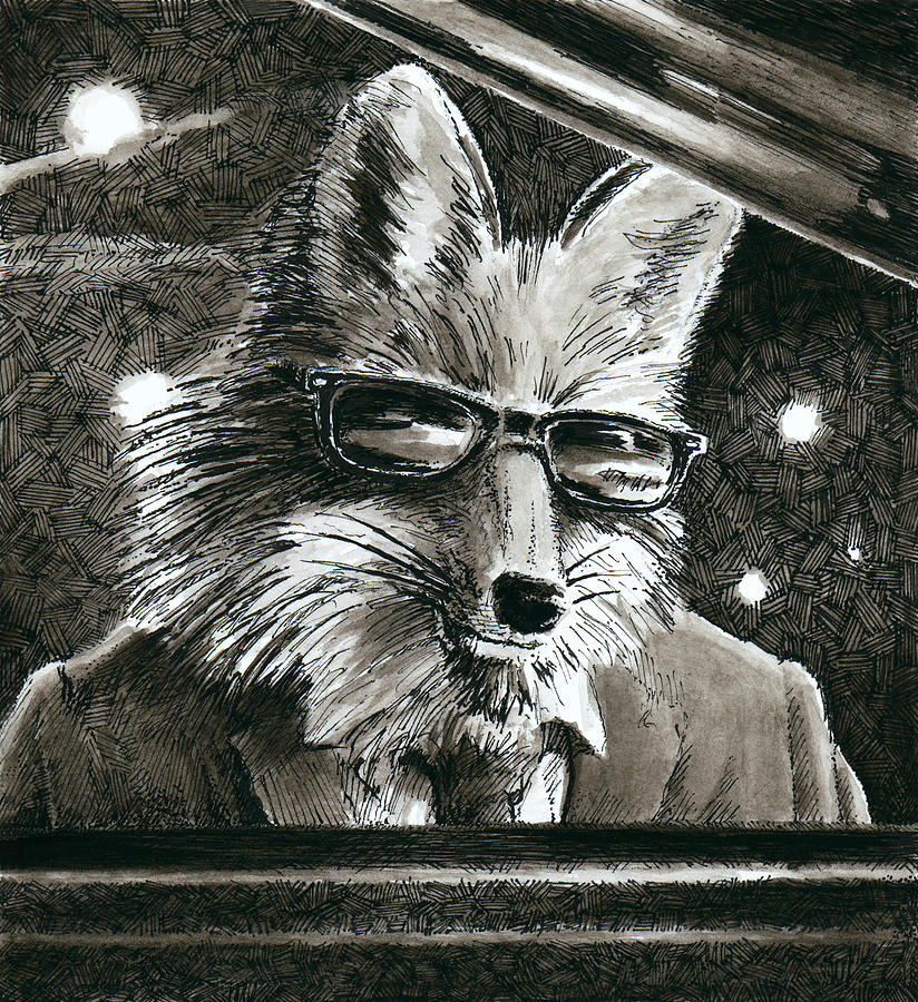 Jazz Painting - Piano Fox by Scott Alberts