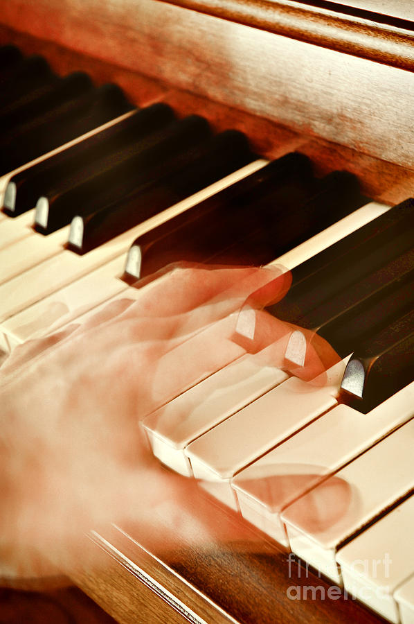Music Photograph - Piano by HD Connelly