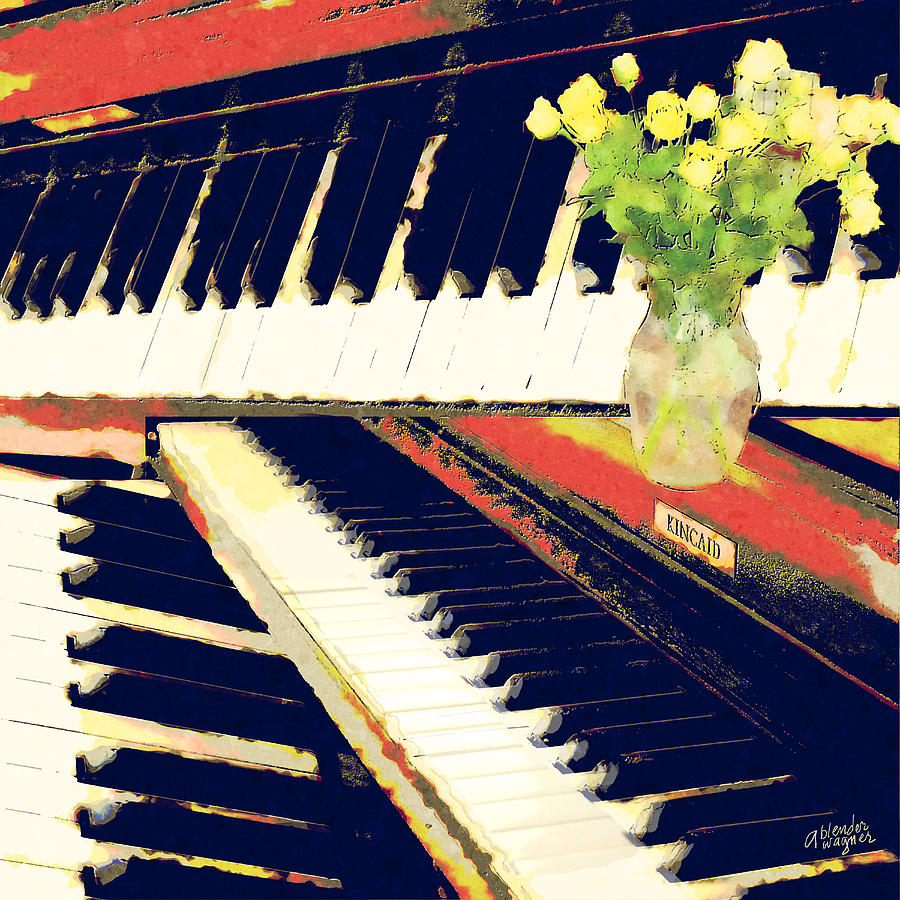 Piano Keys Digital Art by Arline Wagner