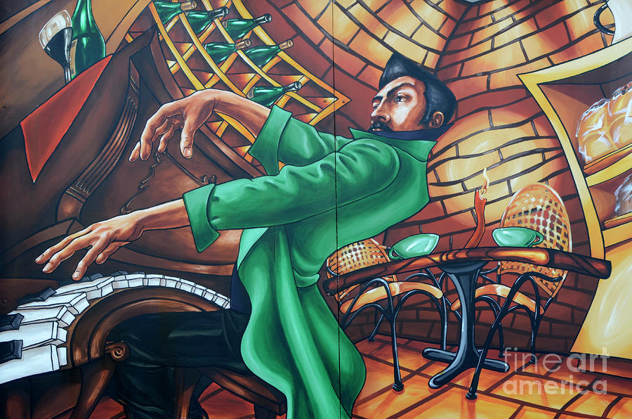 Graffiti Photograph - Piano Man 4 by Bob Christopher
