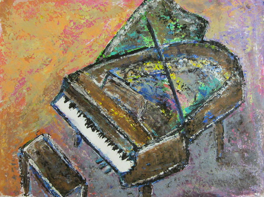 Piano Study 4 Painting by Anita Burgermeister