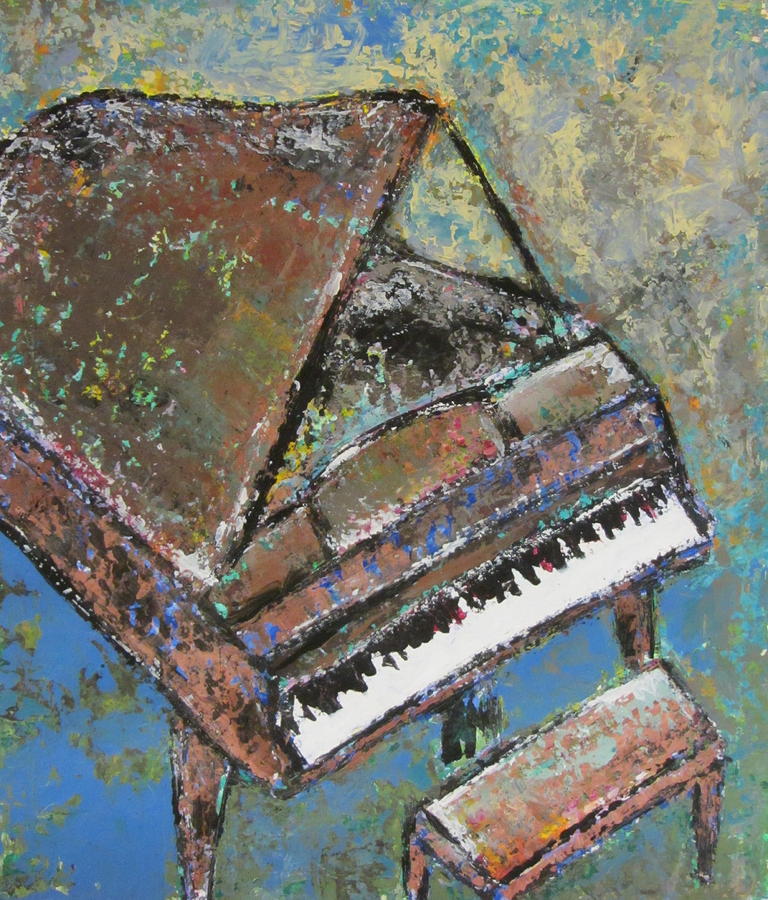 Piano Study 5 Painting by Anita Burgermeister
