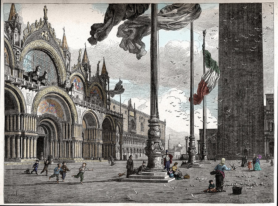 Piazza San Marco in Venice Digital Art by Raffaella Lunelli