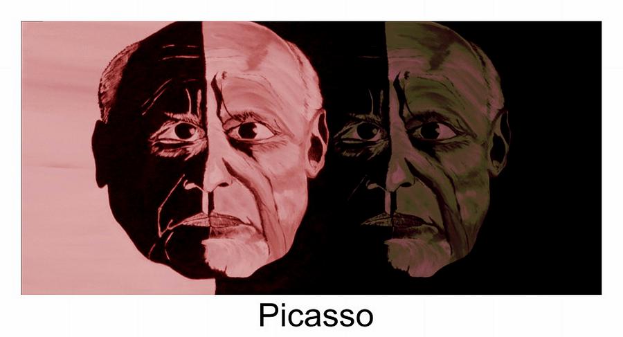 Abstract Painting - Picasso  Now and Then by Mark Moore