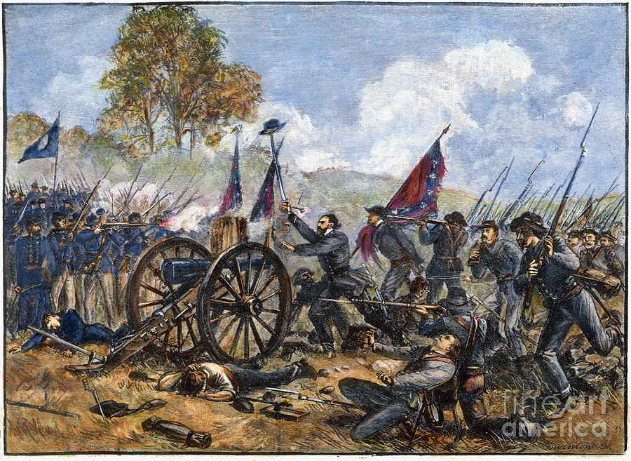 1863 Drawing - Picketts Charge, 1863 by Granger