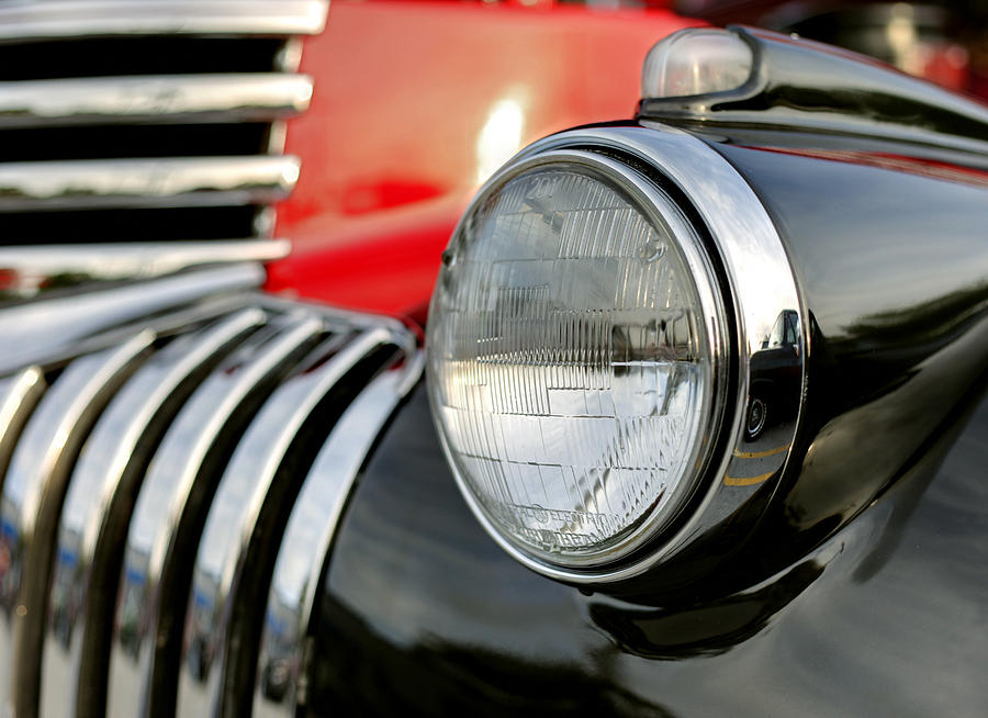 Pickup Chevrolet headlight. Miami Photograph by Juan Carlos Ferro Duque