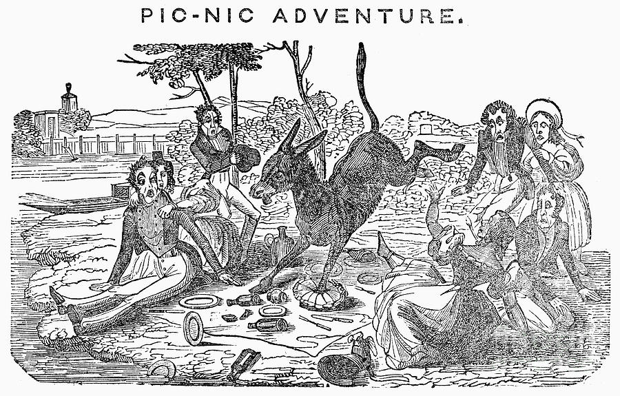1846 Photograph - Picnic, 1846 by Granger