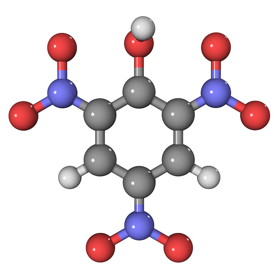 Picric Acid Explosive Molecule Photograph by Laguna Design - Fine Art ...