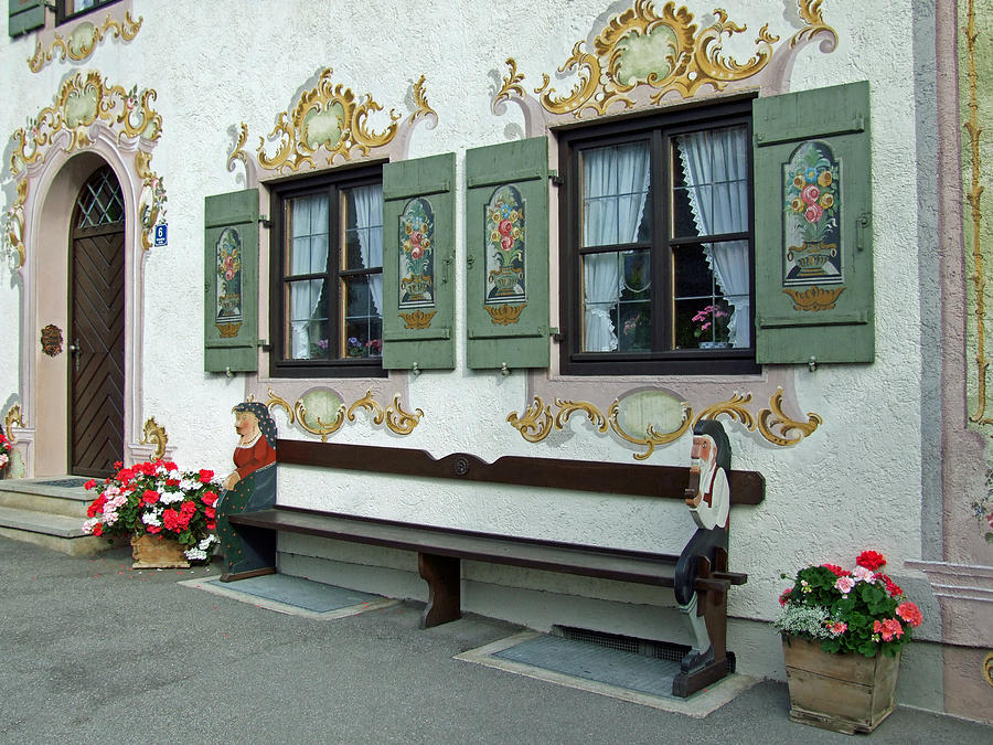 Picture Bench Partinkirchen Germany Photograph by Joseph Hendrix