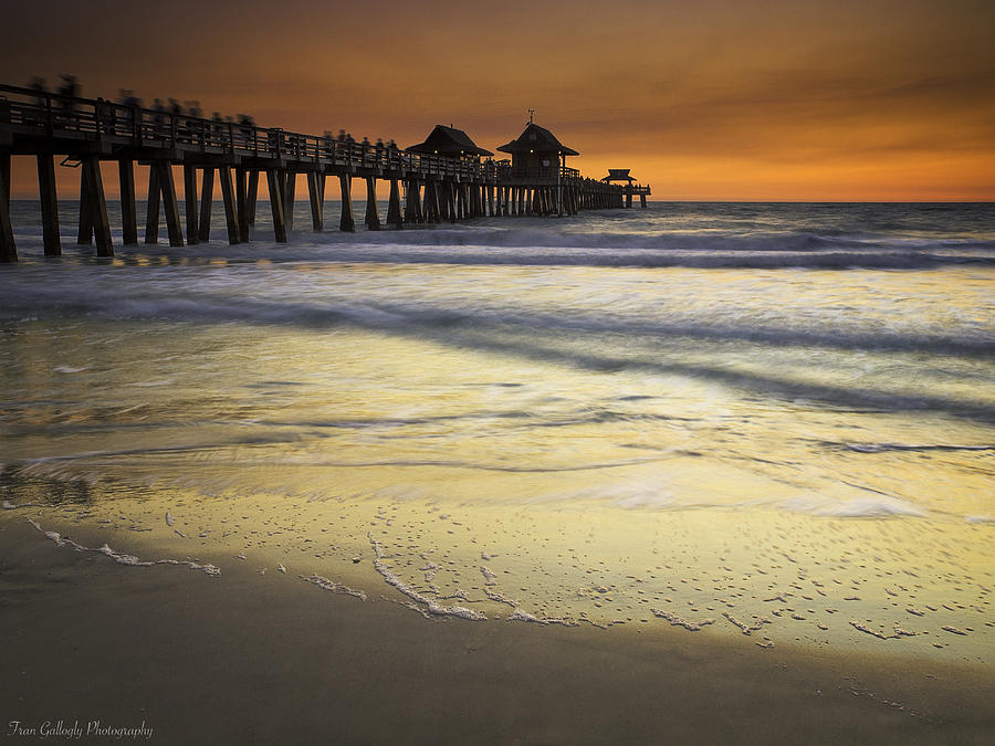 Sunset Photograph - Pier at Sunset by Fran Gallogly