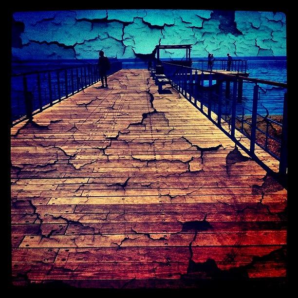 Summer Photograph - #pier #picfx #paintpeel #filter by Stacy Stylianou