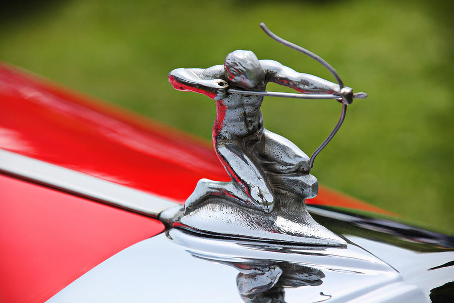 Car Photograph - Piere-Arrow hood ornament by Garry Gay