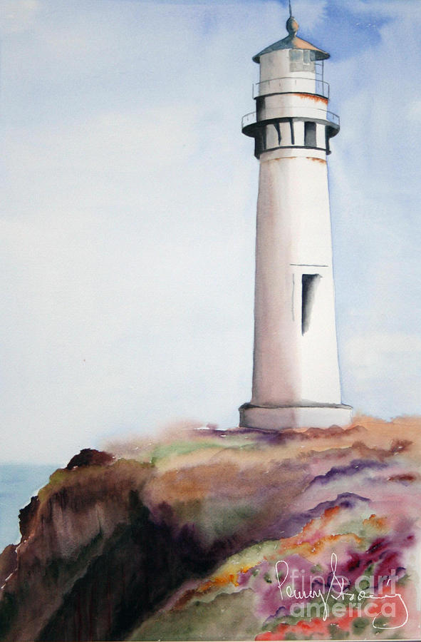 Pigeon Point Lighthouse Painting by Penny Stroening | Fine Art America