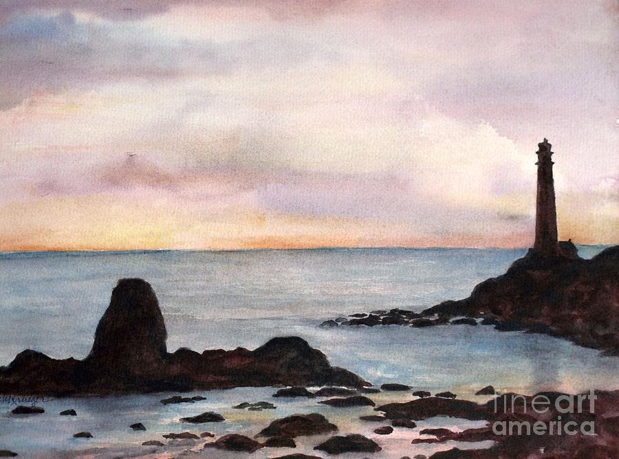 Pigeon Point Lighthouse Painting by Suzanne Krueger