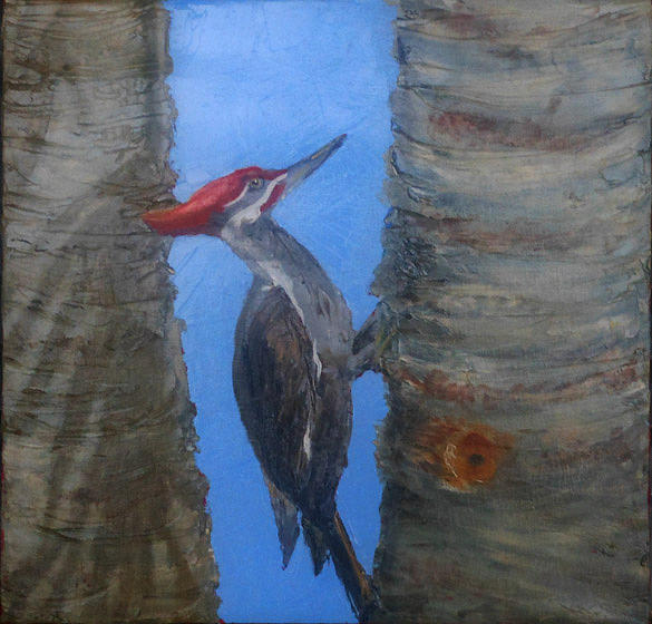 Wood Pecker Painting - Pileated Woodpecker by Libby Cagle Wood Pecker Painting - Pileated Woodpecker by Libby Cagle