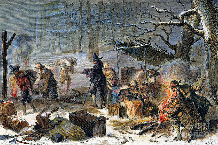 Pilgrims: First Winter, 1620 Photograph by Granger