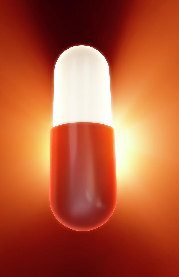 Pill Digital Art by MedicalRF.com