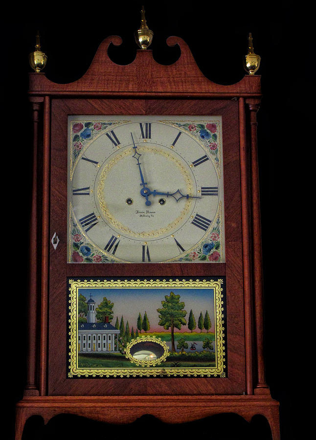 Pillar and Scroll Antique Clock Photograph by Dave Mills